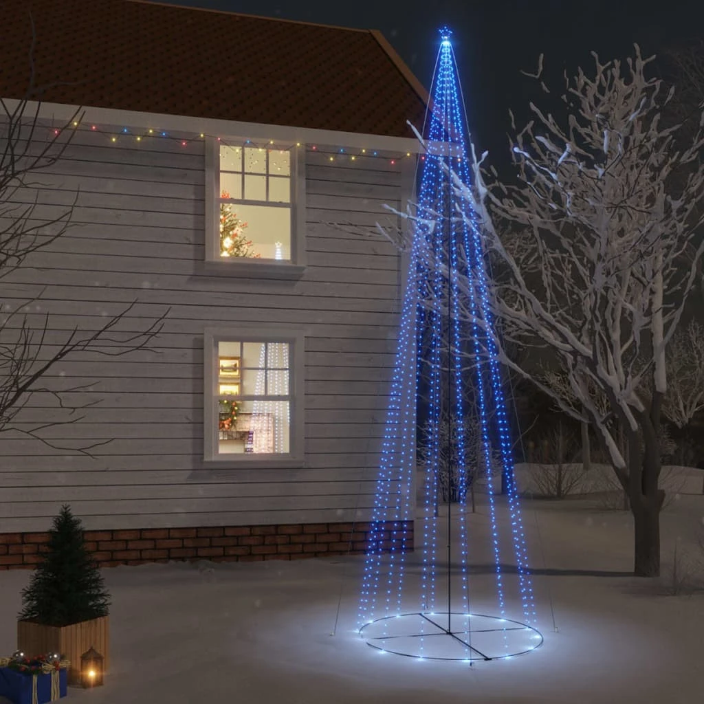 VIDAXL Arbre De Noël Cône 1134 Led Bleues 230x800 Cm 3 VIDAXL Arbre De Noël Cône 1134 Led Bleues 230x800 Cm – Image 3