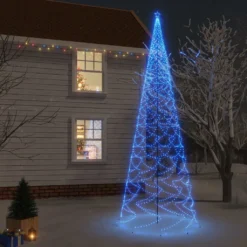 VIDAXL Sapin De Noël Avec Piquet 3000 Led Bleues 800 Cm