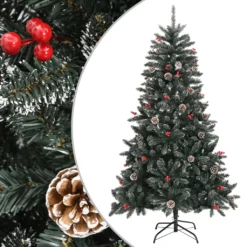 VIDAXL Sapin De Noël Artificiel Avec Support Vert 150 Cm Pvc