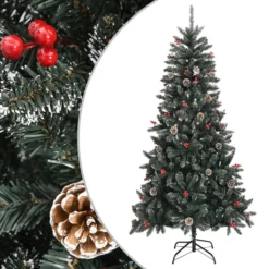 VIDAXL Sapin De Noël Artificiel Avec Support Vert 210 Cm Pvc
