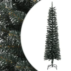 VIDAXL Sapin De Noël Artificiel Mince Avec Support Vert 180 Cm Pvc
