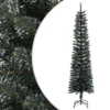 VIDAXL Sapin De Noël Artificiel Mince Avec Support Vert 210 Cm Pvc