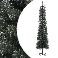 VIDAXL Sapin De Noël Artificiel Mince Avec Support Vert 240 Cm Pvc