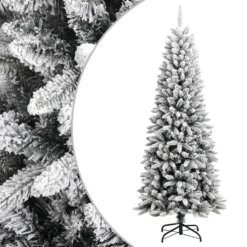 VIDAXL Sapin De Noël Artificiel Avec Neige Floquée 180 Cm Pvc Et Pe