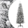 VIDAXL Sapin De Noël Artificiel Mince Avec Neige Floquée 150 Cm Pvc/pe
