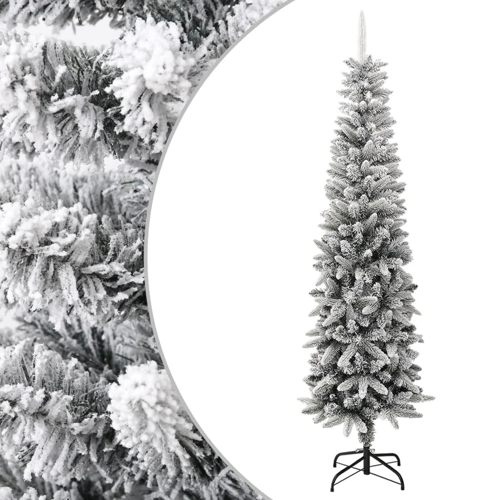 VIDAXL Sapin De Noël Artificiel Mince Avec Neige Floquée 240 Cm Pvc/pe 1 VIDAXL Sapin De Noël Artificiel Mince Avec Neige Floquée 240 Cm Pvc/pe