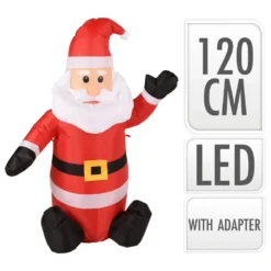 Père Noël Gonflable à Led 120 Cm